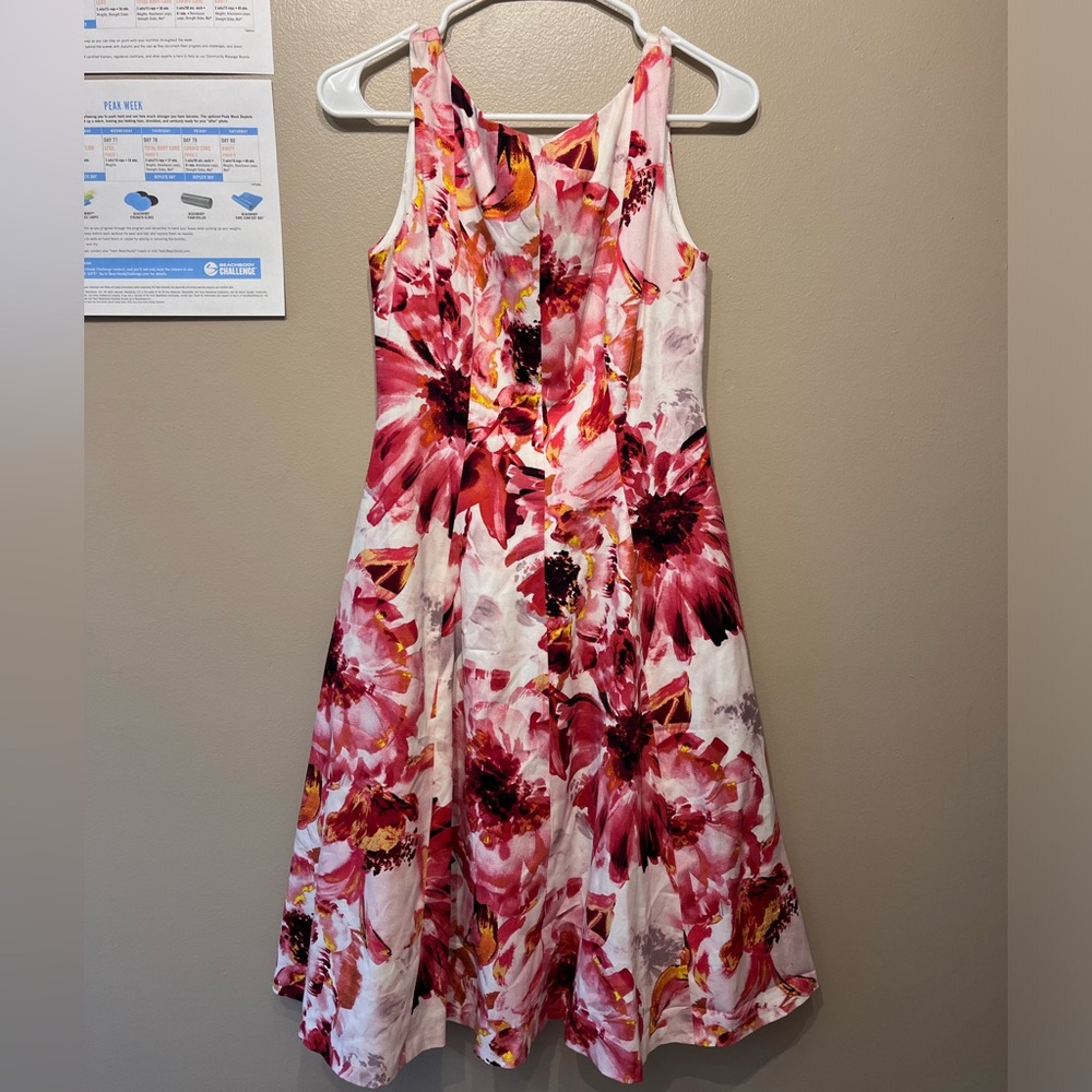 Floral pink dress